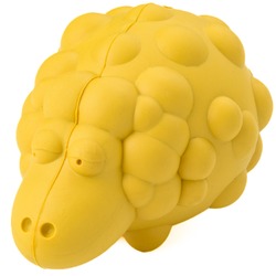 Mr.Kranch игрушка для собак, Овечка с пищалкой, желтая, с ароматом сливок, 8,5*12 см
