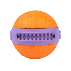 Mr.Kranch игрушка-мяч Зубастик для собак, фиолетовая - 6 см