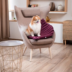 Mr.Kranch лежанка для собак, Листочек большая, размер 120х73х6см, фиолетовая