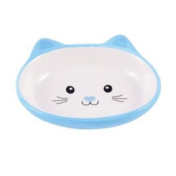 Mr.Kranch миска для кошек "Мордочка кошки", керамическая, голубая - 160 мл