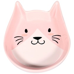 Mr.Kranch миска для кошек "Мордочка кошки", керамическая, розовая - 250 мл