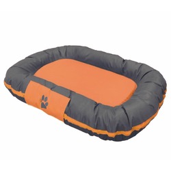 Nobby Reno лежак для кошек и собак мягкий 113х83х12 см, серый, оранжевый