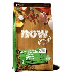 Now Fresh Grain Free Kitten Recipe сухой корм для котят всех пород беззерновой с индейкой, уткой и овощами - 1,36 кг