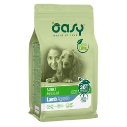 Oasy Dry Dog Adult Medium сухой корм для взрослых собак средних пород с ягненком - 3 кг