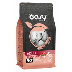 Oasy Dry Grain Free Medium/Large Breed Professional сухой корм для взрослых собак средних и крупных пород беззерновой с индейкой - 12 кг