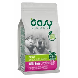 Oasy Dry Dog OAP Adult Medium/Large Монопротеин сухой корм для взрослых собак средних и крупных пород с мясом дикого кабана - 12 кг