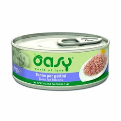 Oasy Wet cat Specialita Naturali Kitten Tuna влажный корм для котят, дополнительное питание с тунцом, в консервах - 70 г