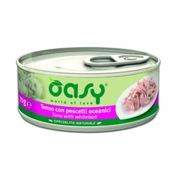 Oasy Wet Cat Specialita Naturali Tuna with Whitebait влажный корм для взрослых кошек, дополнительное питание с тунцом и мальками, в консервах - 70 г