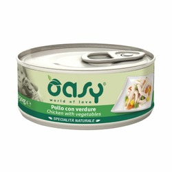 Oasy Wet Dog Specialita Naturali Chicken Vegetables влажный корм для взрослых собак, дополнительное питание с курицей и овощами, в консервах - 150 г