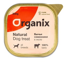 Organix лакомство для собак, бычьи семенники в желе, цельные - 300 г