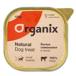 Organix лакомство для собак, бычьи семенники в желе, измельченные - 100 г