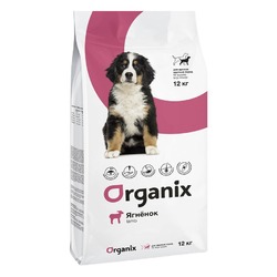 Organix Puppies Large сухой корм для щенков крупных пород, с ягнёнком - 12 кг