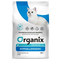 Organix Hypoallergenic сухой диетический корм для взрослых кошек при аллергии, с индейкой - 0,6 кг