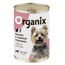 Organix влажный корм для собак, с кроликом и зеленым горошком, в консервах - 400 г