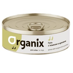 Organix влажный корм для собак, с рагу из гуся, языком и цуккини, в консервах - 100 г