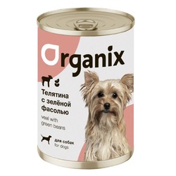 Organix влажный корм для собак, с телятиной и зелёной фасолью, в консервах - 400 г