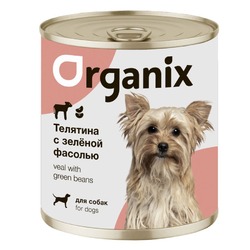 Organix влажный корм для собак, с телятиной и зелёной фасолью, в консервах - 750 г