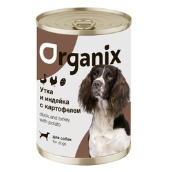 Organix влажный корм для собак, с уткой, индейкой, картофелем, в консервах - 400 г