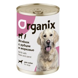 Organix влажный корм для собак, с ягнёнком, рубцом и морковью, в консервах - 400 г