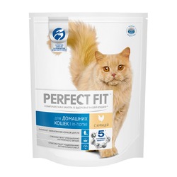 Perfect Fit In-home полнорационный сухой корм для домашних кошек от 1 года до 8 лет, с курицей - 1,2 кг