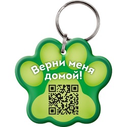 PetCard цифровая визитка/адресник для кошек и собак, с QR кодом и NFC, зеленая