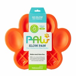 PetDreamHouse Paw Slow Feeder Orange Easy Миска для собак и кошек для медленного кормления, оранжевая - 3,2 л