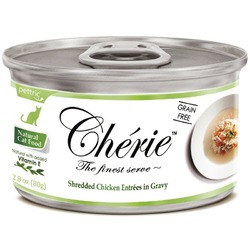 Pettric Cherie влажный корм для кошек, с курицей и овощами, волокна в подливе, в консервах - 80 г