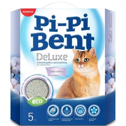Pi-Pi Bent DeLuxe Clean Cotton комкующийся наполнитель для кошачьих туалетов, с ароматом чистого хлопка 5 кг