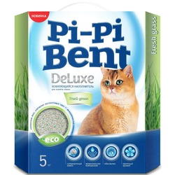 Pi-Pi Bent DeLuxe Fresh Grass комкующийся наполнитель для кошачьих туалетов 5 кг