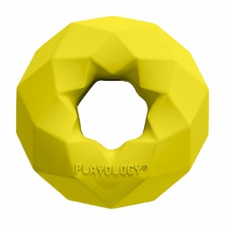 Playology Channel Chew Ring игрушка для собак средних и крупных пород, жевательное кольцо-многогранник, с ароматом курицы, желтый