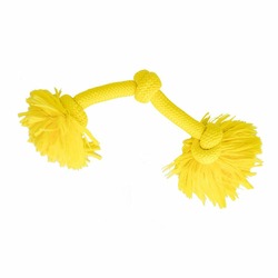 Playology Dri-tech Rope игрушка для собак средних и крупных пород, жевательный канат, с ароматом курицы, большой, желтый