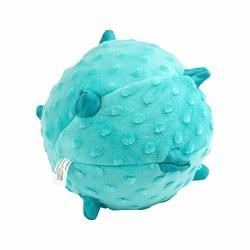 Playology Puppy Sensory Ball игрушка для щенков средних и крупных пород 8-16 недель,сенсорный плюшевый мяч, с ароматом арахиса, голубой - 15 см