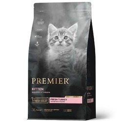 Premier Cat Turkey Kitten сухой корм для котят и кормящих или беременных кошек, свежее мясо индейки - 400 г