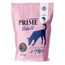 Prime Healthy Skin&Coat сухой корм для взрослых собак всех пород для здоровья кожи и шерсти, с лососем - 500 г