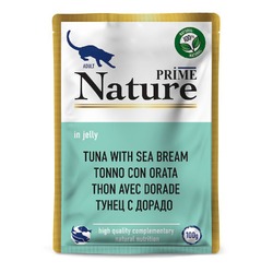 Prime Nature влажный корм для кошек, с тунцом и дорадо, кусочки желе, в паучах - 100 г