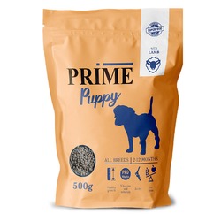 Prime Puppy сухой корм, для щенков с 2 до 12 месяцев, низкозерновой, с ягненком - 500 г