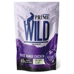 Prime Wild GF Free Range полнорационный сухой корм для стерилизованных котят и кошек, контроль веса, беззерновой, с курицей - 500 г