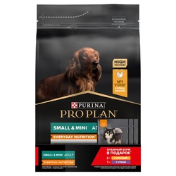 Pro Plan Everyday Nutrition промонабор сухой корм для собак мелких и карликовых пород, с курицей, 3 кг + влажный корм Про План для собак с курицей 2 шт и с уткой 1 шт x 0,085 кг