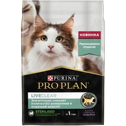 Pro Plan LiveClear Sterilised сухой корм для стерилизованных кошек, снижает количество аллергенов в шерсти, с высоким содержанием индейки