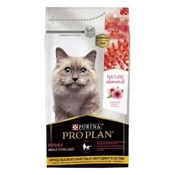 Pro Plan Nature Elements сухой корм для стерилизованных кошек и кастрированных котов, с высоким содержанием курицы - 1,4 кг