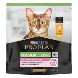 Pro Plan Sterilised Adult Delicate для стерилизованных кошек, с чувствительным пищеварением, с курицей - 400 г