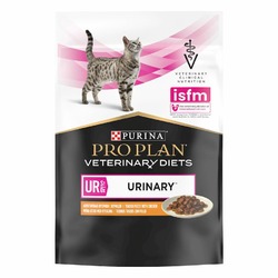 Pro Plan Veterinary Diets UR St/Ox Urinary полнорационный влажный корм для взрослых кошек диетический, при болезнях нижних отделов мочевыводящих путей, с курицей, в паучах - 85 г