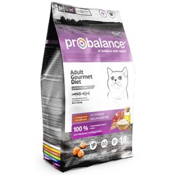 ProBalance Gourmet Diet полнорационный сухой корм для привередливых кошек, с говядиной и ягненком - 1,8 кг