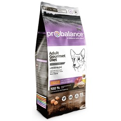 ProBalance Gourmet Diet Adult полнорационный сухой корм для привередливых собак, с говядиной и кроликом - 15 кг