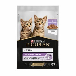 Pro Plan Kitten влажный корм для котят, с индейкой, кусочки в соусе, в паучах - 85 г