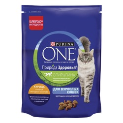 Purina One Природа Здоровья сухой корм для взрослых кошек, с высоким содержанием индейки - 180 г