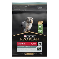 Pro Plan Puppy Medium Sensitive Digestion сухой корм для щенков средних пород с чувствительным пищеварением с ягненком и рисом - 3 кг