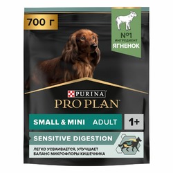 Pro Plan OptiDigest сухой корм для собак мелких и карликовых пород, при чувствительном пищеварении, с ягненком - 700 г