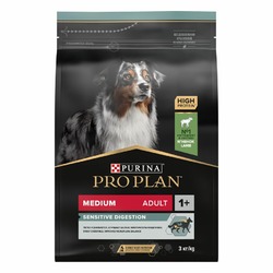 Pro Plan Adult Medium Sensitive Digestion сухой корм для взрослых собак cредних пород с чувствительным пищеварением с ягненком и рисом - 3 кг