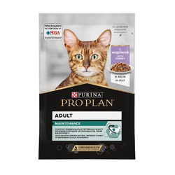 Pro Plan Adult полнорационный влажный корм для кошек, с индейкой, кусочки в желе, в паучах - 85 г